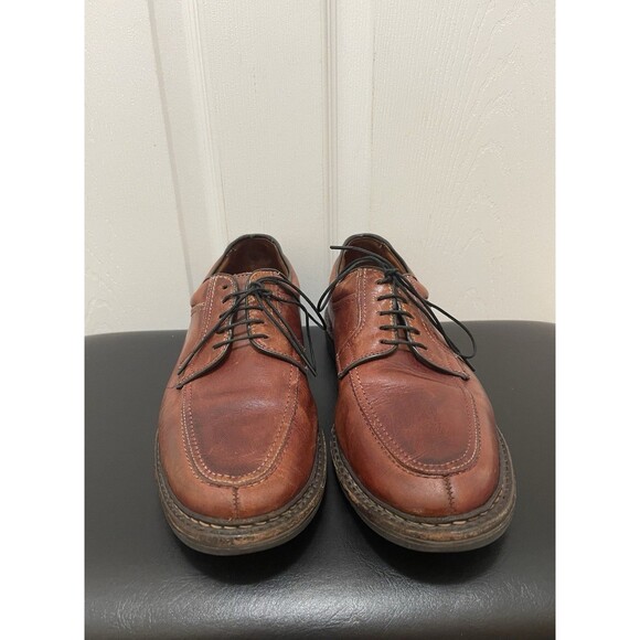 Mens Allen Edmonds Oxford Shoes Wilbert 10 D Made in USA Brown Leather - Picture 3 of 10